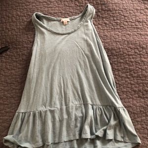 Blue gap peplum tank